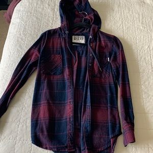 Garage flannel with hood xs